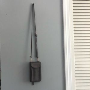 Grey Mini Wallet Cross Body Bag